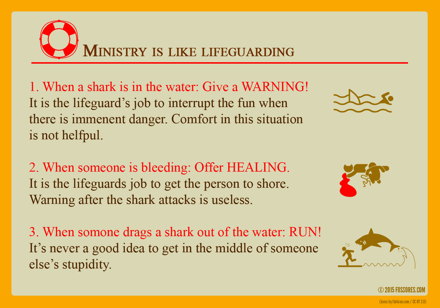 Ministry is like lifeguarding